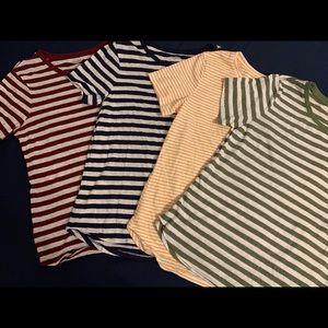 4 old navy stripped tshirts